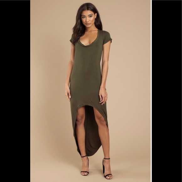 OLIVE MAXI DRESS - Picture 2 of 5